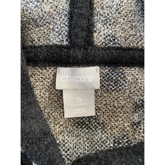 Chico’s Sz 0 (Small) Animal Print Pockets Snap Closure Long Duster Cardigan - Picture 5 of 10